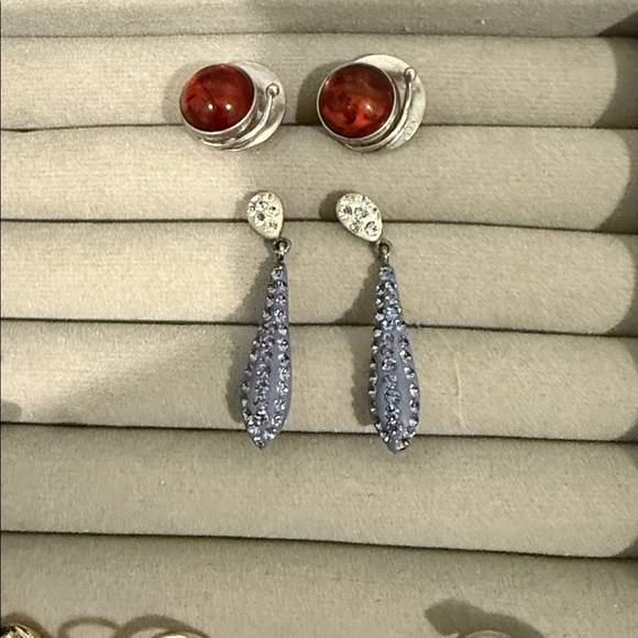 earnings and necklaces. earrings  925 silver Necklaces are pearls and crystals. - Picture 9 of 12